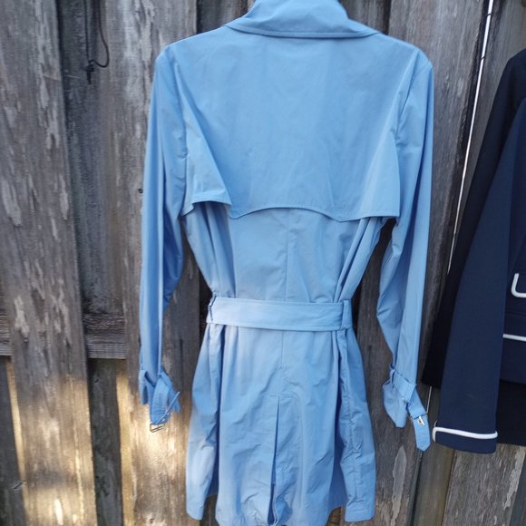 Lauren Ralph Lauren Fatyela Light Blue Polyester Trench Coat 14 - Picture 5 of 9